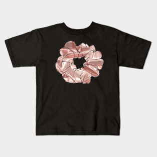 Pink Satin Scrunchie Kids T-Shirt